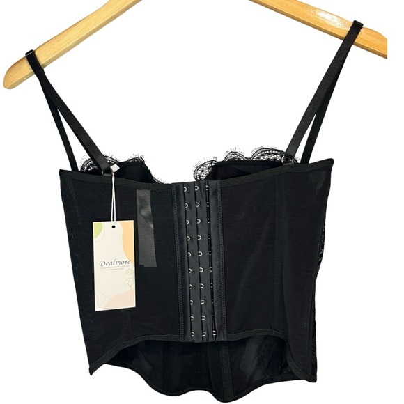 NWT Black Lace Bustier Corset Top - Picture 3 of 3